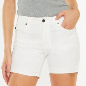 KanCan White Jean Shorts with Distressing Size Large New with Tags